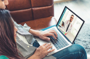 naturopathic doctor providing telemedicine online via video.